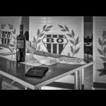 Grande Table Haute plateau gris bleu (photo 2)