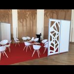 Stand en cloisons blanches ou ajourées (photo 2)