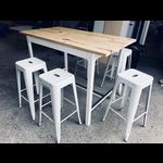 Table Haute plateau bois (photo 4)